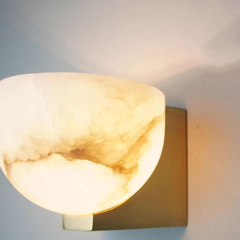 Luxury Globe Marble Iron 1-Light Wall Sconce Lamp