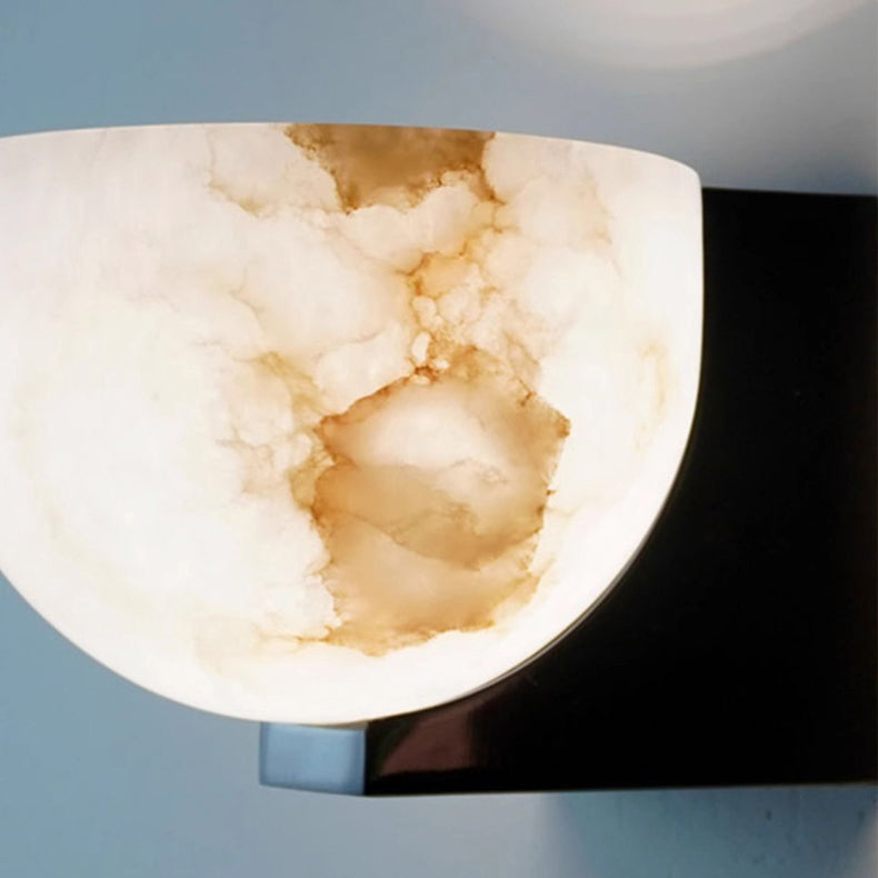 Luxury Globe Marble Iron 1-Light Wall Sconce Lamp