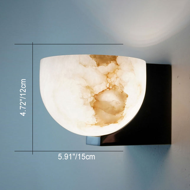 Luxury Globe Marble Iron 1-Light Wall Sconce Lamp
