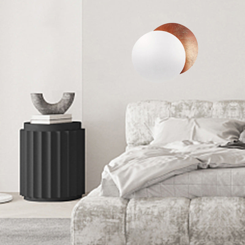 Contemporary Nordic Round Iron LED Wall Sconce Lamp