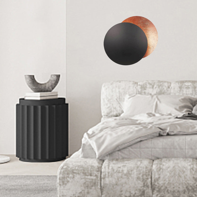Contemporary Nordic Round Iron LED Wall Sconce Lamp