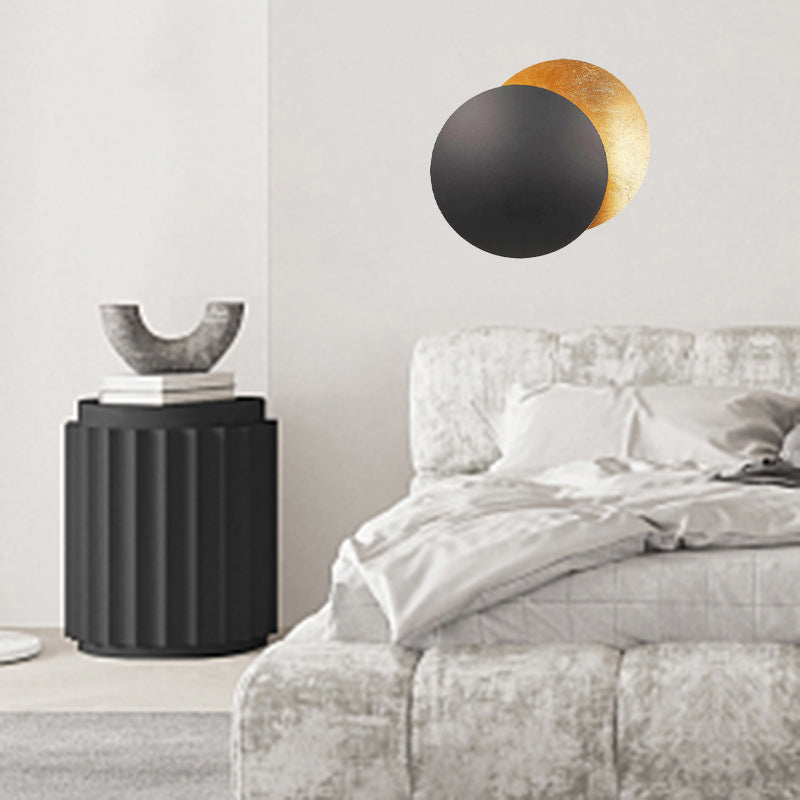 Contemporary Nordic Round Iron LED Wall Sconce Lamp