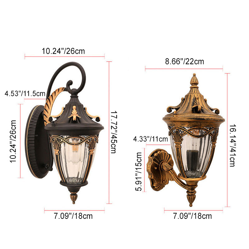 European Column Aluminum 1-Light Wall Sconce Lamp