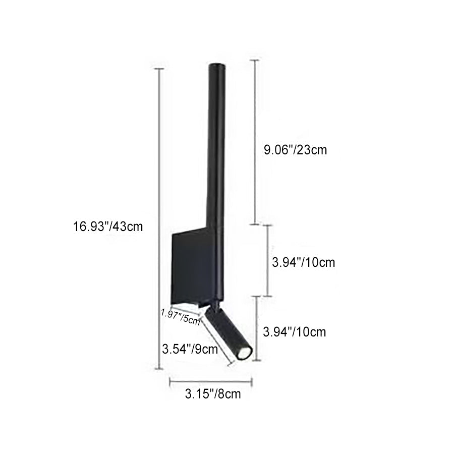 Modern Minimalist Column Iron Acrylic LED Wall Sconce Lamp