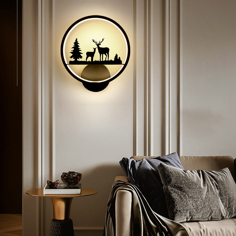 Nordic Round Iron Silicone LED Wall Sconce Lamp