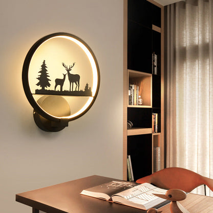 Nordic Round Iron Silicone LED Wall Sconce Lamp