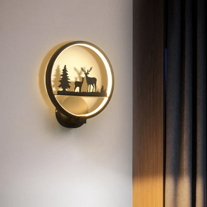 Nordic Round Iron Silicone LED Wall Sconce Lamp