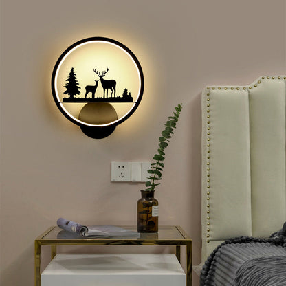 Nordic Round Iron Silicone LED Wall Sconce Lamp