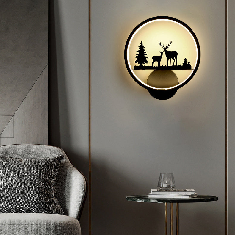 Nordic Round Iron Silicone LED Wall Sconce Lamp