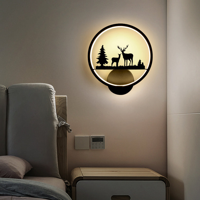 Nordic Round Iron Silicone LED Wall Sconce Lamp