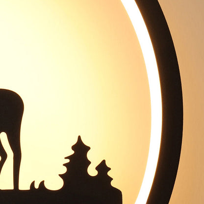 Nordic Round Iron Silicone LED Wall Sconce Lamp