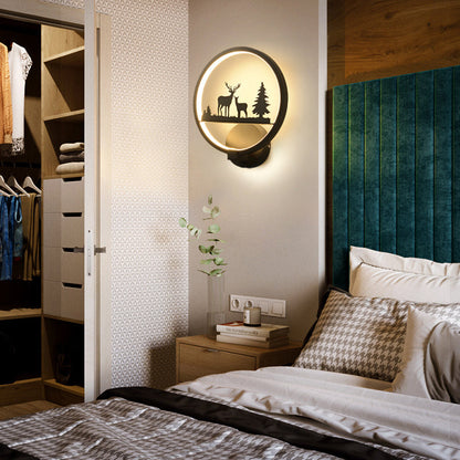 Nordic Round Iron Silicone LED Wall Sconce Lamp