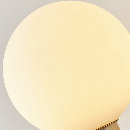Globe Copper Wood Glass 1-Light Wall Sconce Lamp