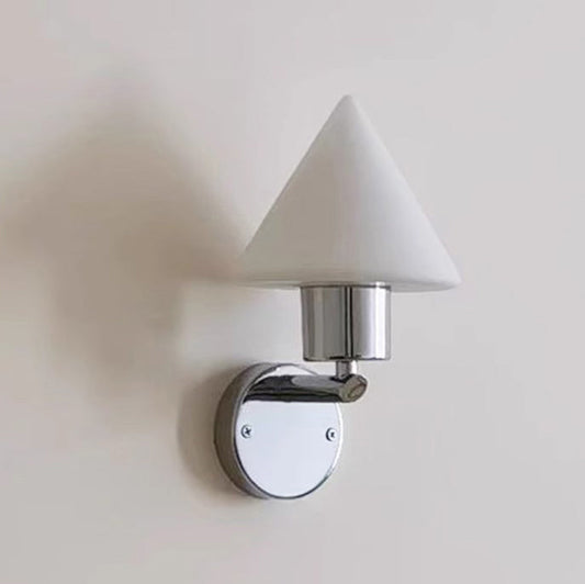 Nordic Cone Steel Glass 1-Light Wall Sconce Lamp