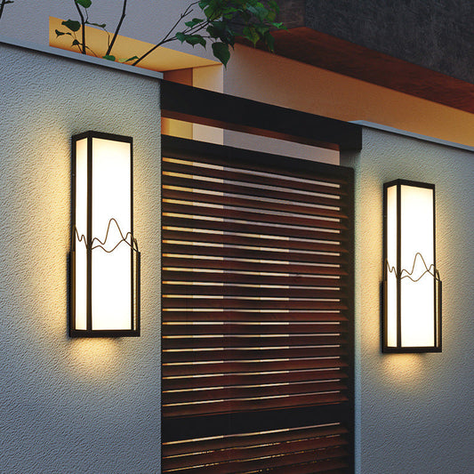 Waterproof Steel Acrylic Rectangular LED Wall Sconce Lamp