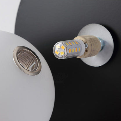 Creative Round Glass Iron 1-light Wall Sconce Lamp