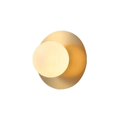 Creative Round Glass Iron 1-light Wall Sconce Lamp