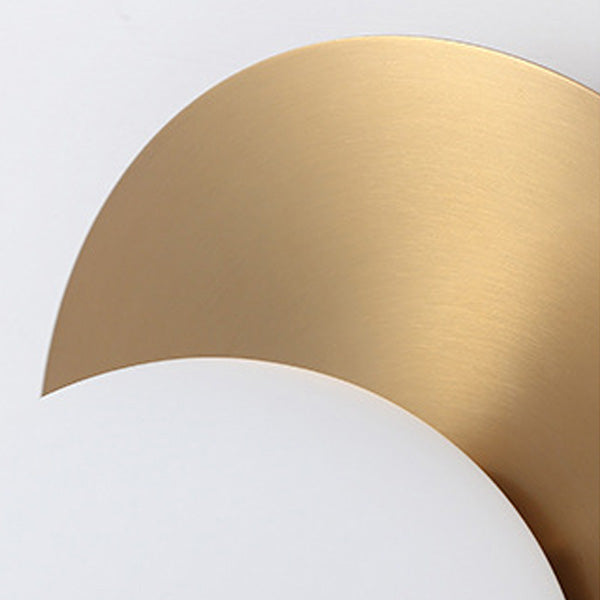 Creative Round Glass Iron 1-light Wall Sconce Lamp