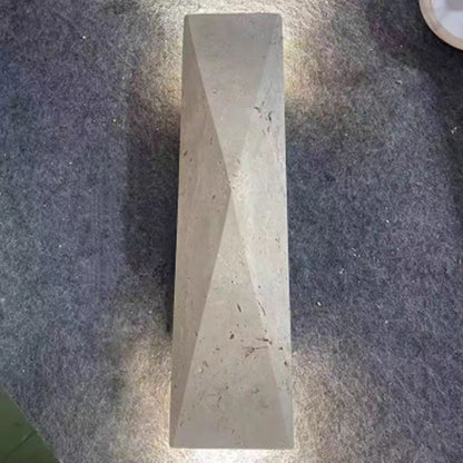 Outdoor Rectangular Yellow Travertine LED Wall Sconce Lamp