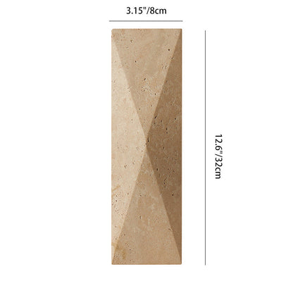 Outdoor Rectangular Yellow Travertine LED Wall Sconce Lamp