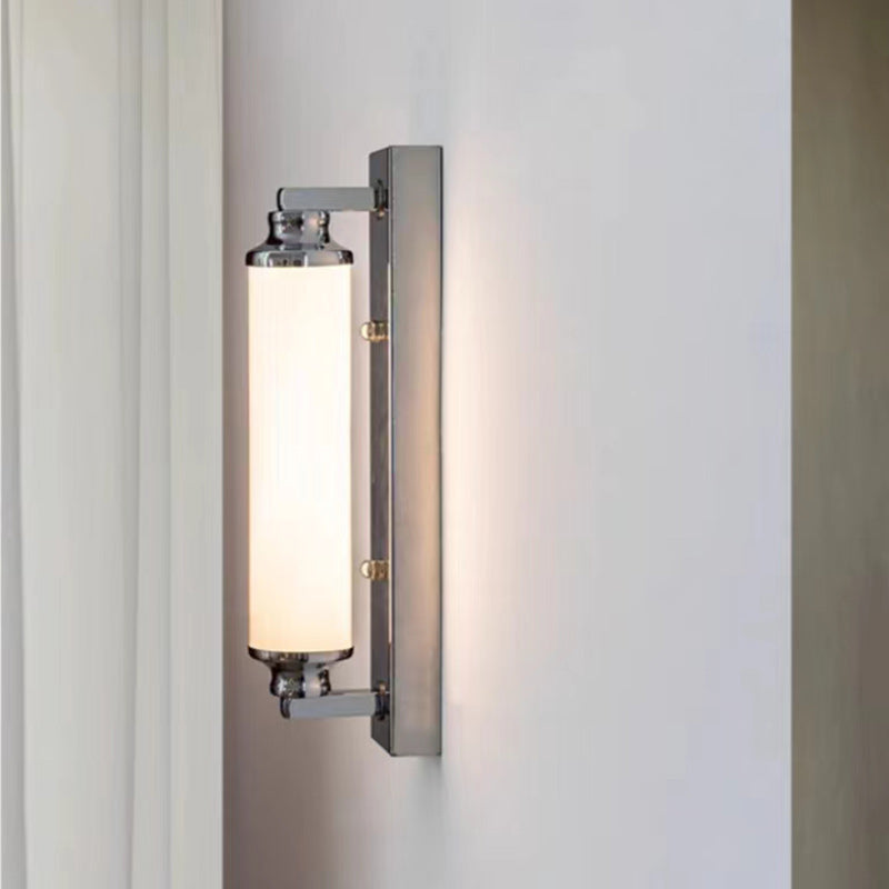 Minimalist Cylindrical Iron Acrylic LED Wall Sconce Lamp