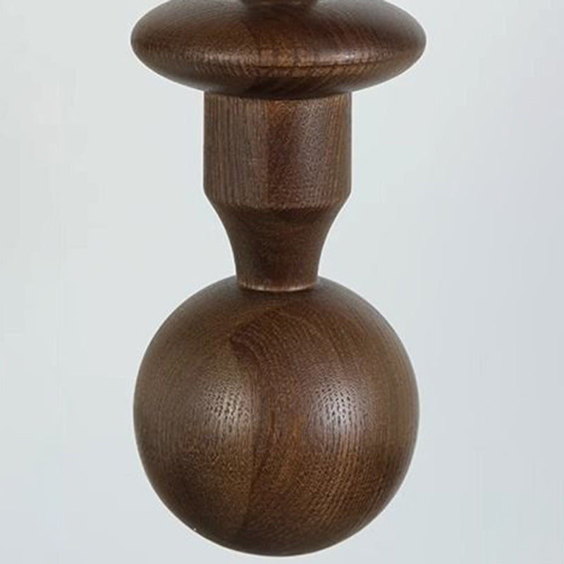 Spindle-Shaped White Ash Wooden 1-Light Wall Sconce Lamp