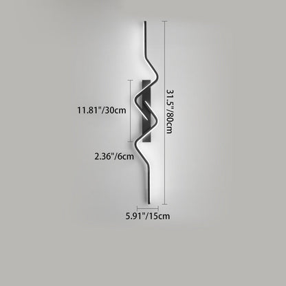Vertical Aluminum PVC Iron Silicone LED Wall Scone Lamp