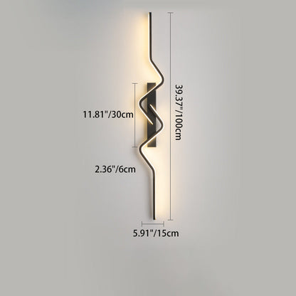 Vertical Aluminum PVC Iron Silicone LED Wall Scone Lamp