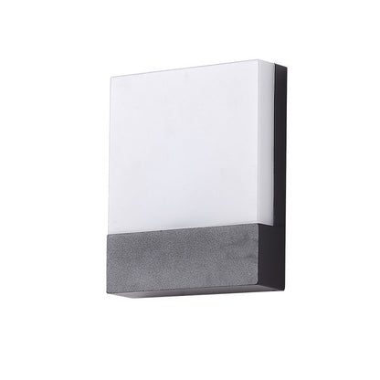 Outdoor Rectangular Iron Acrylic LED Wall Scone Lamp