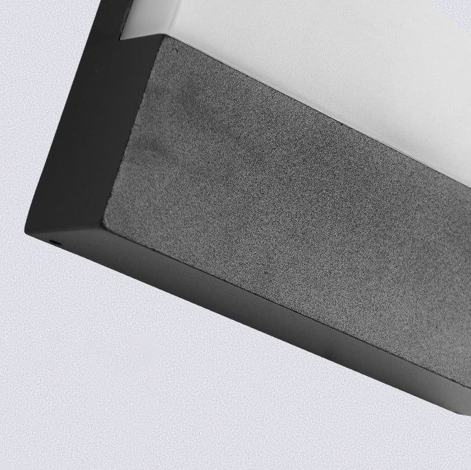 Outdoor Rectangular Iron Acrylic LED Wall Scone Lamp