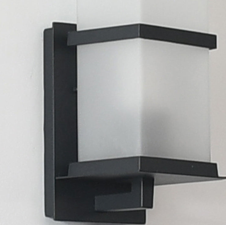 Japanese Rectangle Iron Acrylic 1-Light Wall Scone Lamp