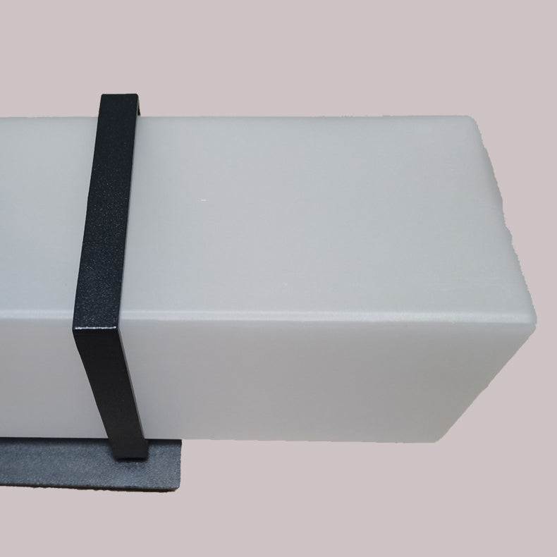 Japanese Rectangle Iron Acrylic 1-Light Wall Scone Lamp