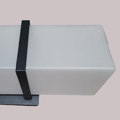 Japanese Rectangle Iron Acrylic 1-Light Wall Scone Lamp
