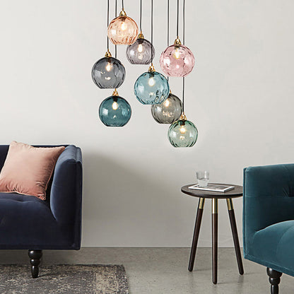 Modern Glass Iron Pendant Light