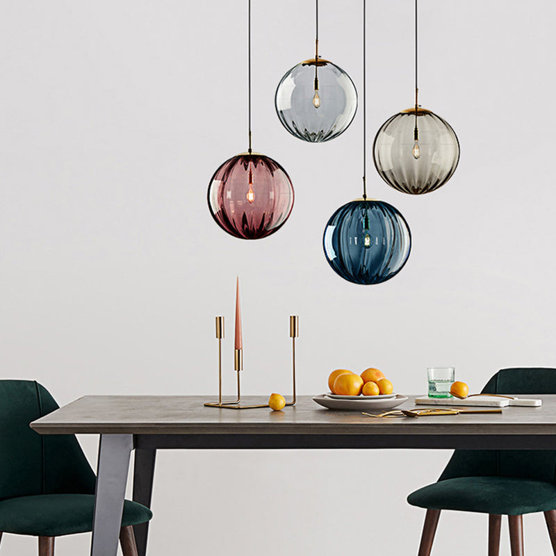 Modern Glass Iron Pendant Light
