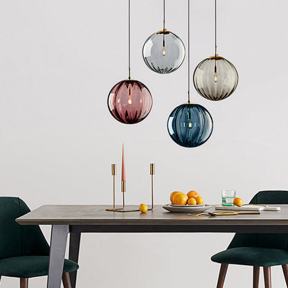 Modern Glass Iron Pendant Light