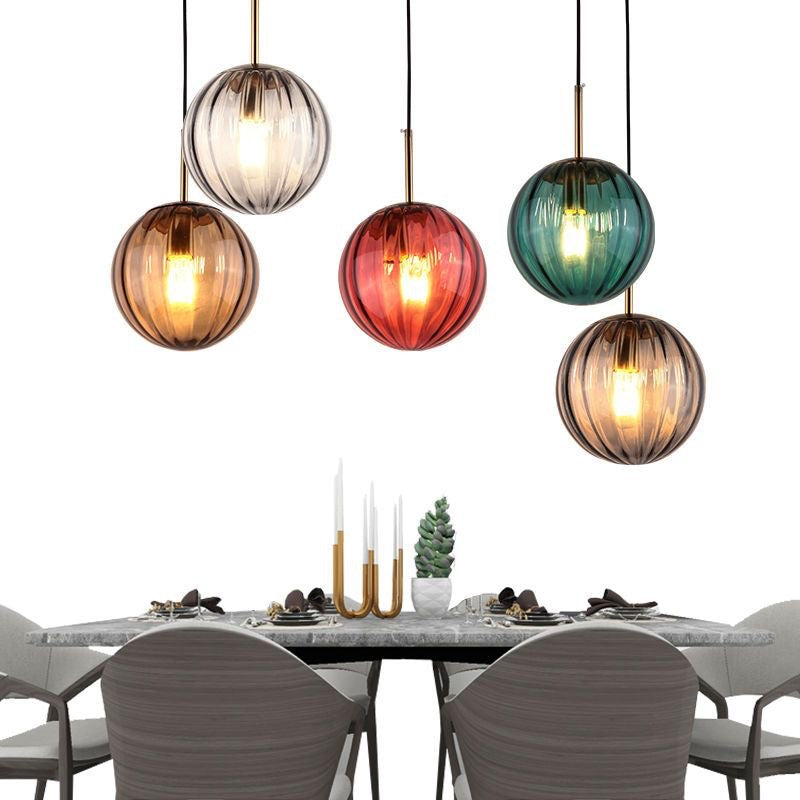 Modern Glass Iron Pendant Light