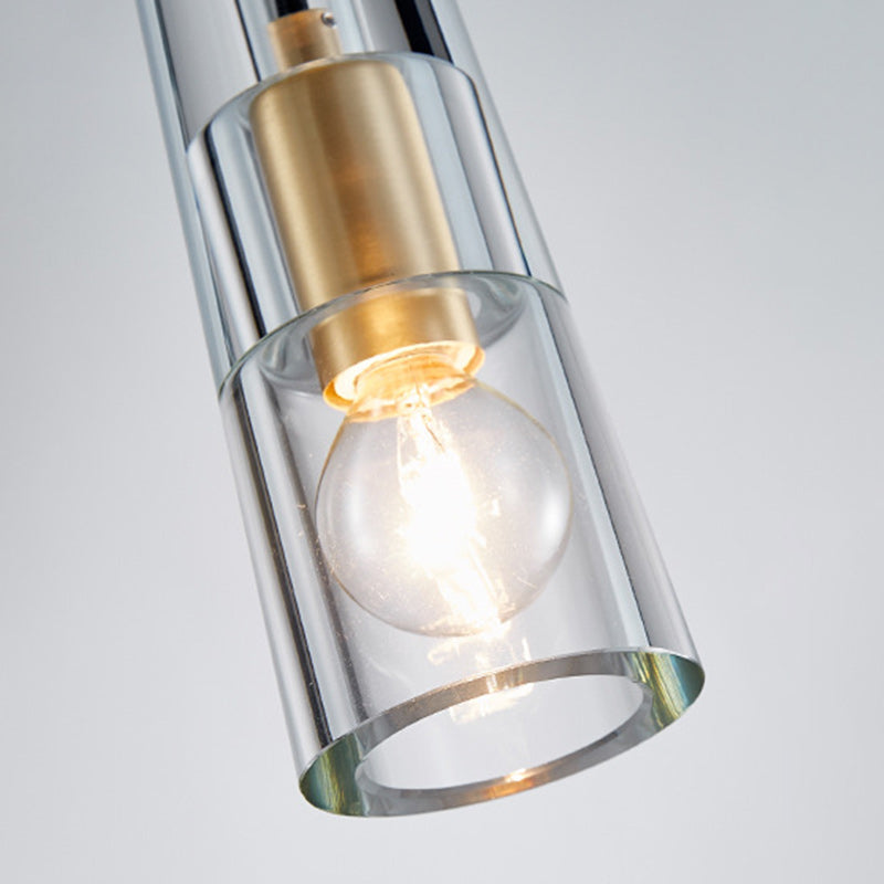 Conical Cylinder Copper Crystal 1-Light Wall Scone Lamp