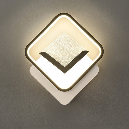Rhombus Feather Iron Plastic Acrylic LED Wall Scone Lamp