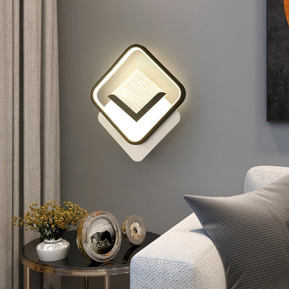 Rhombus Feather Iron Plastic Acrylic LED Wall Scone Lamp