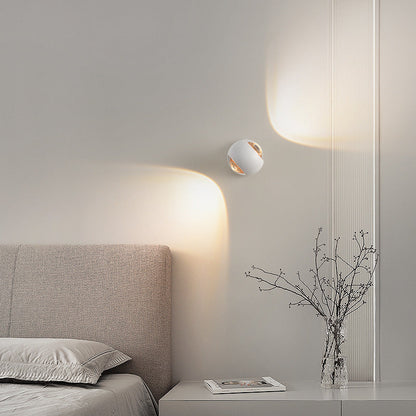 Spherical Round Aluminum Iron LED Wall Scone Lamp