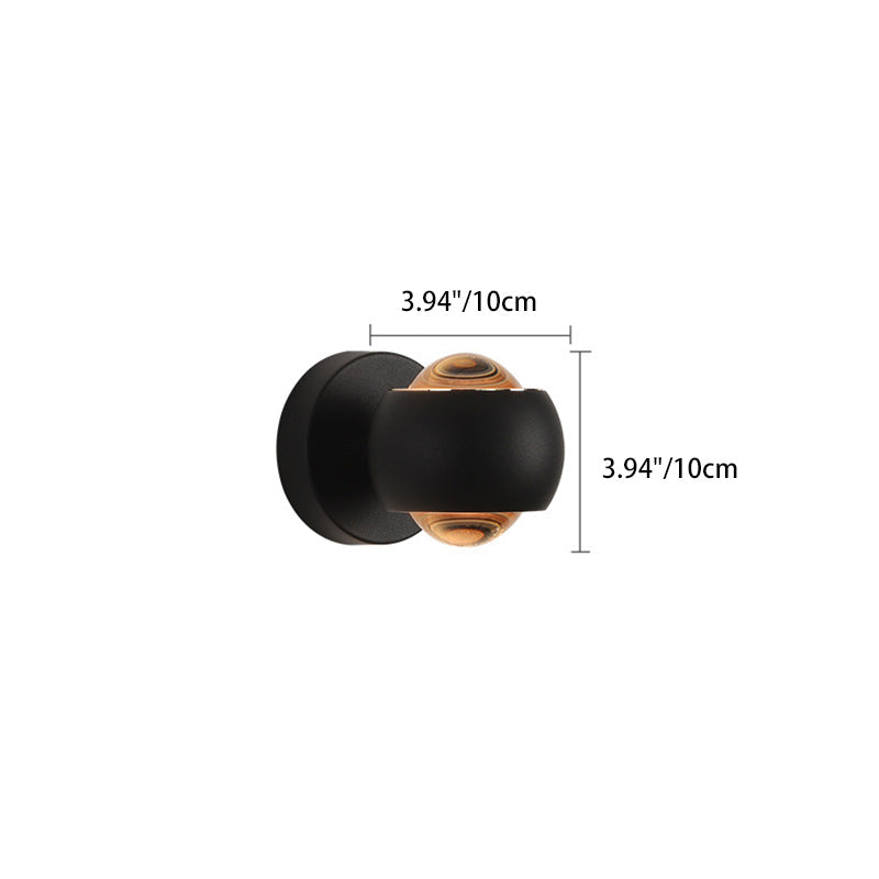 Spherical Round Aluminum Iron LED Wall Scone Lamp