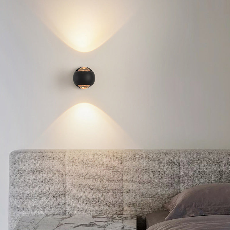 Spherical Round Aluminum Iron LED Wall Scone Lamp