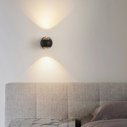 Spherical Round Aluminum Iron LED Wall Scone Lamp
