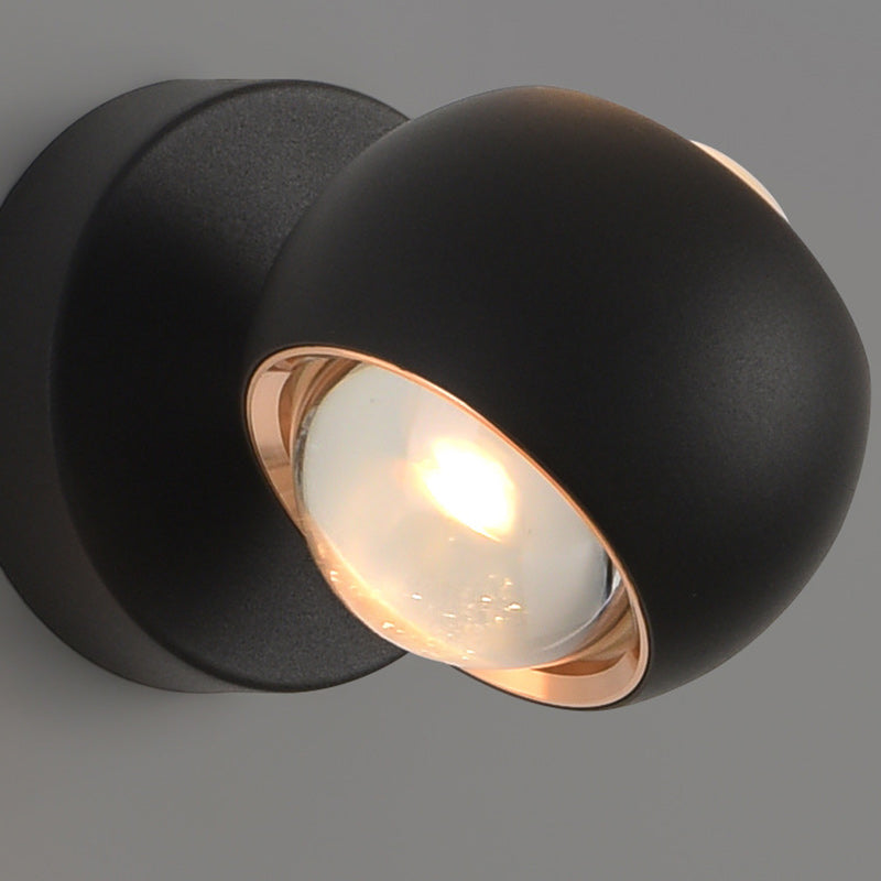 Spherical Round Aluminum Iron LED Wall Scone Lamp