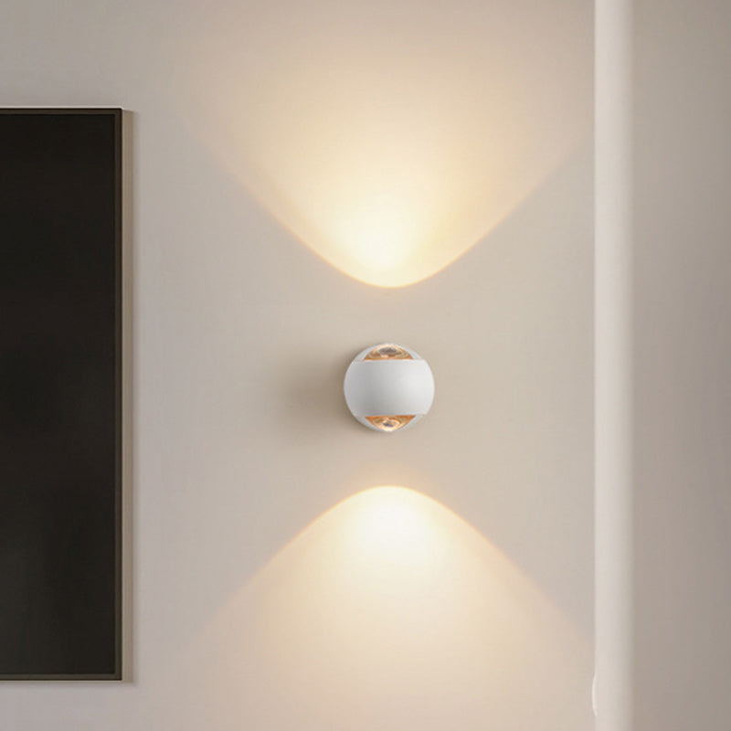 Spherical Round Aluminum Iron LED Wall Scone Lamp