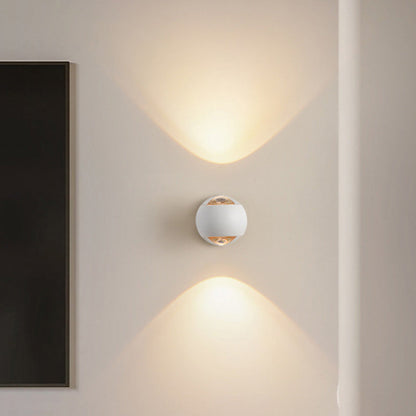 Spherical Round Aluminum Iron LED Wall Scone Lamp