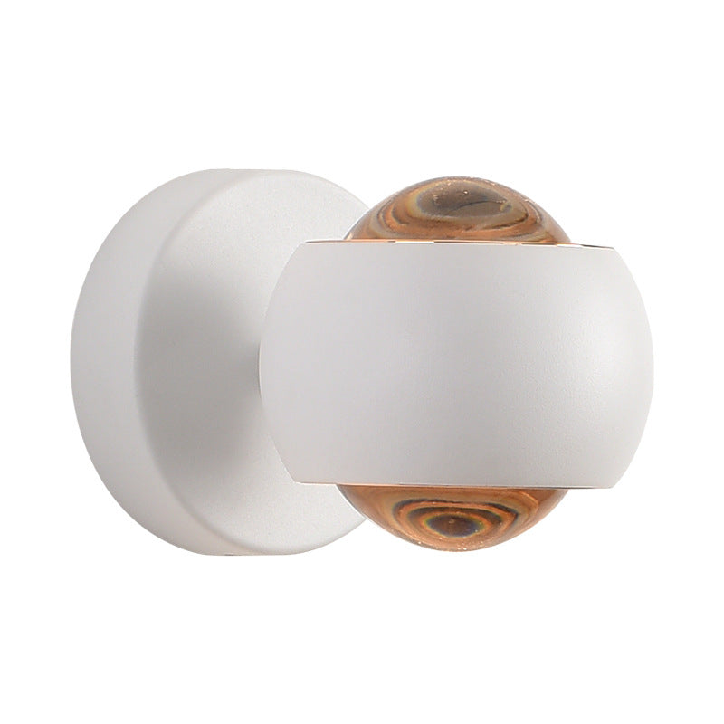 Spherical Round Aluminum Iron LED Wall Scone Lamp