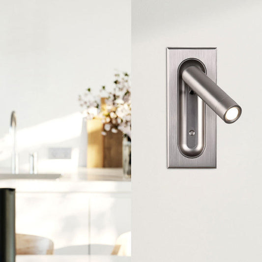Cylindrical Acrylic Aluminum Inset LED Wall Scone Lamp