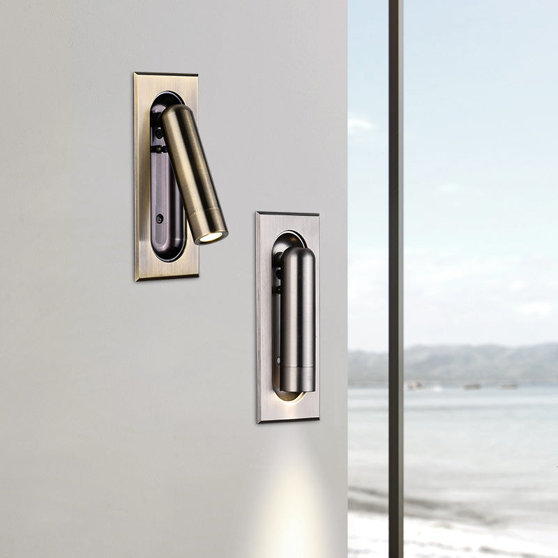 Cylindrical Acrylic Aluminum Inset LED Wall Scone Lamp